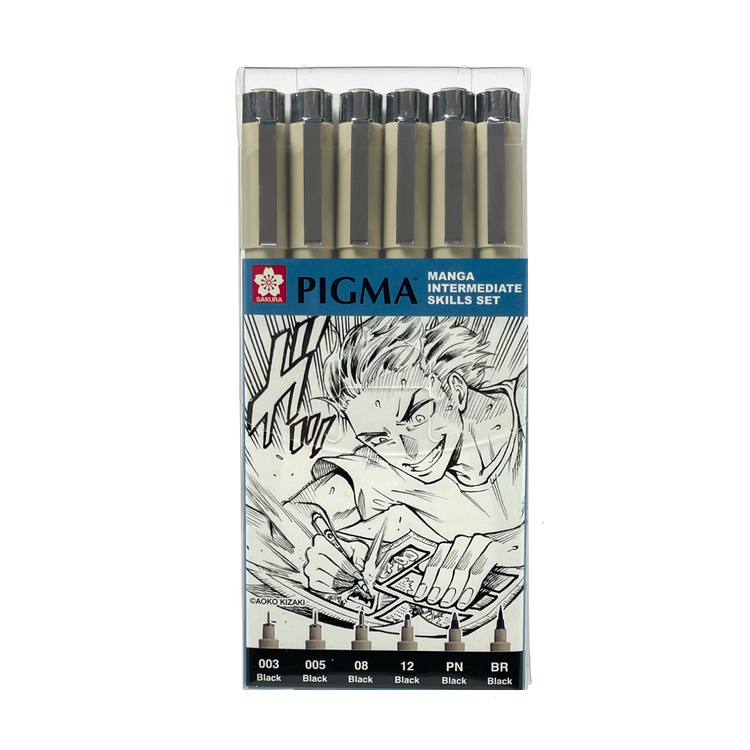 Sakura Pigma Manga Intermediate Set 6 Pens