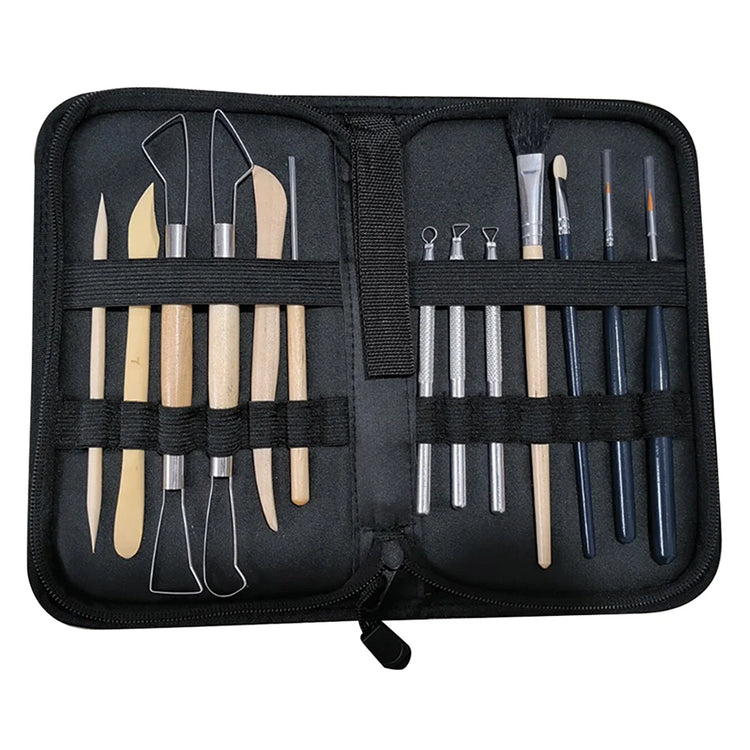 Pottery Tool Set 13pc in black case