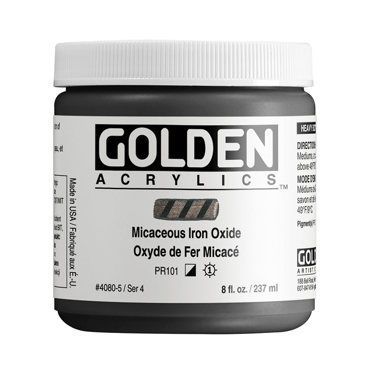 Golden Heavy Body Acrylic Paint Micaceous Iron Oxide 236ml Jar
