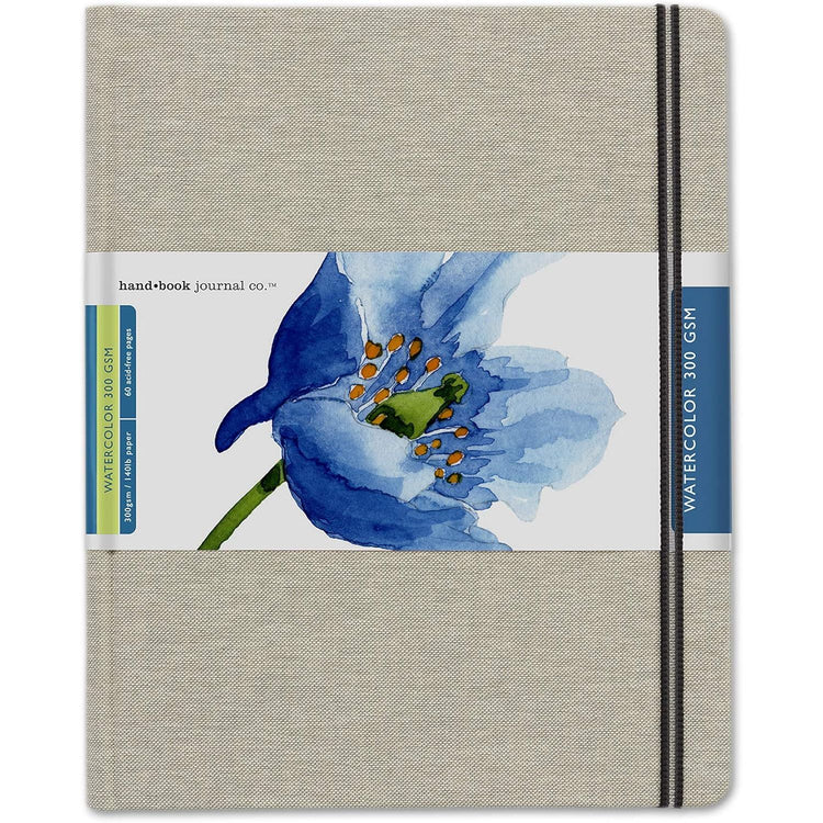 Travelogue Linen Covered Watercolour Journal - 300gsm
