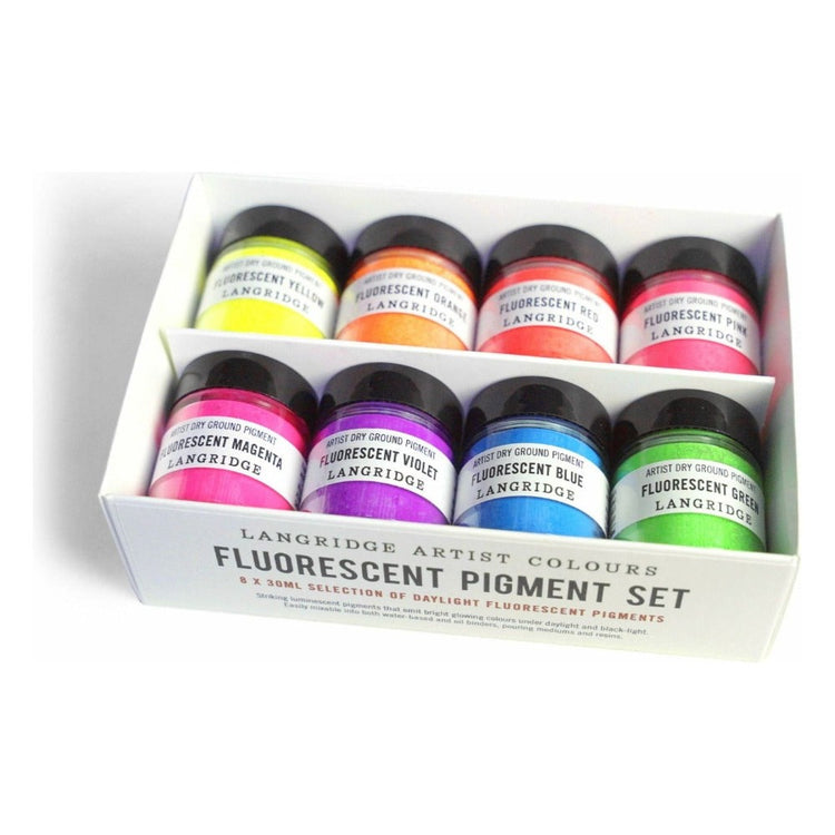 Langridge Artist Dry Ground Pigment Sets 8 x 30ml jars