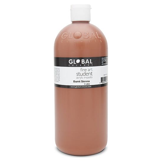 Global Fine Art Student Acrylic 1 litre - 28 Brilliant Colours
