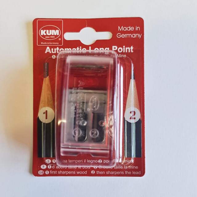 KUM Automatic AS2 Long Point Pencil Sharpener Blister Carded