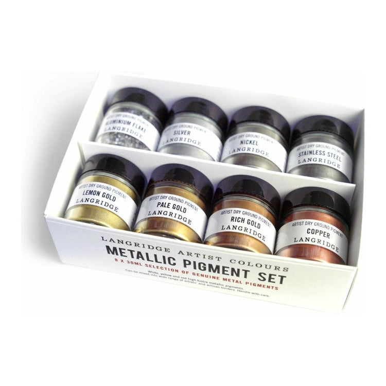 Langridge Artist Dry Ground Pigment Sets 8 x 30ml jars