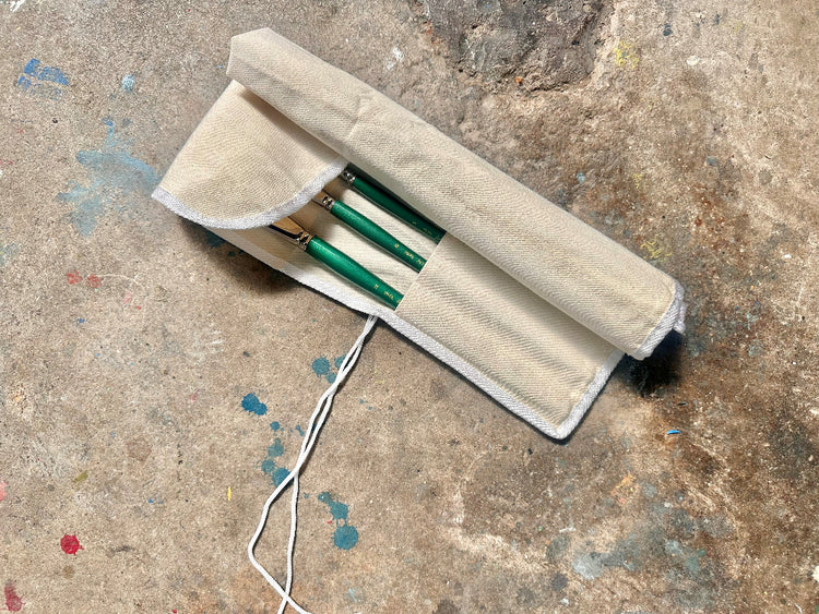 Calico Canvas Brush Roll