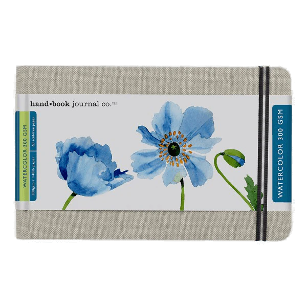 Travelogue Linen Covered Watercolour Journal - 300gsm