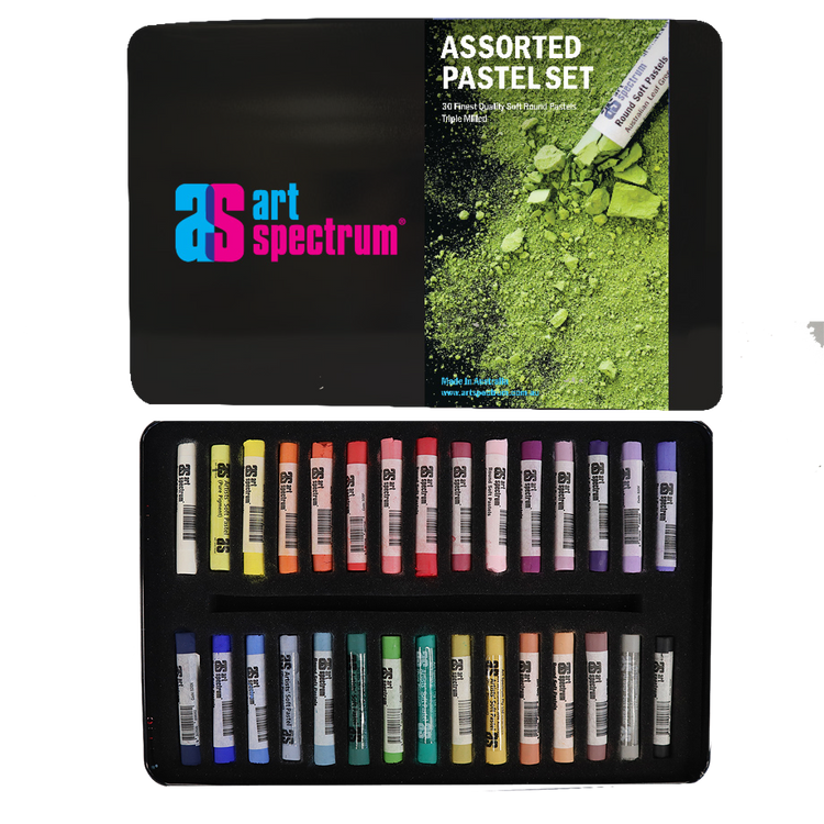 Art Spectrum Artists Soft Round Pastels - Tins of 30