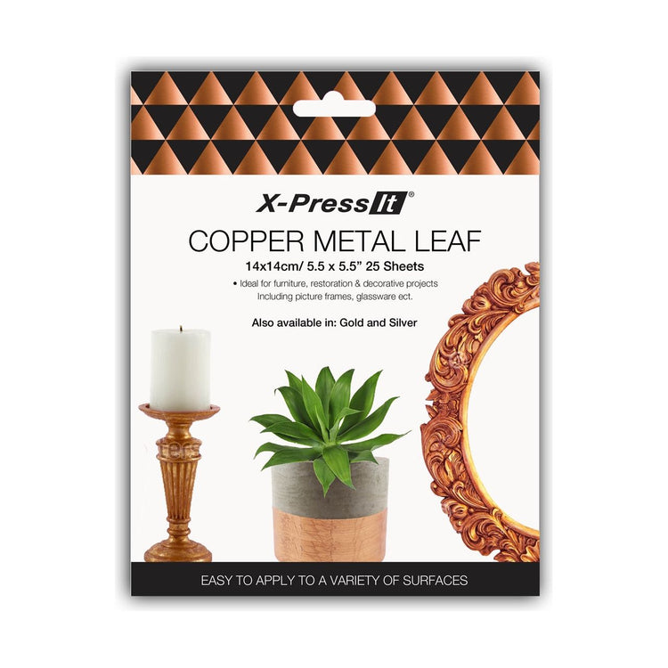 Metal Leaf Gold / Silver / Copper 140 x 140mm 25 sheets