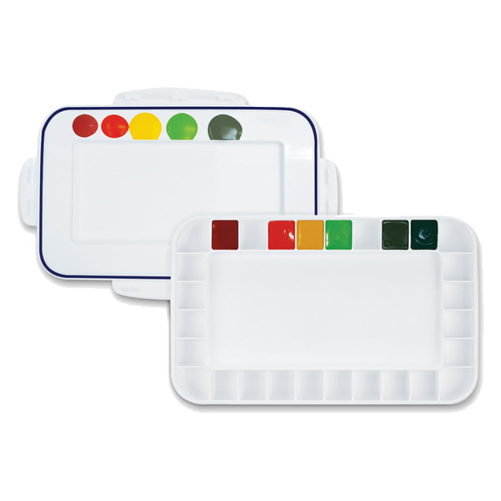 Mijello Airtight Watercolor 18-Well Blue Palette - Huntsville Art Supplies