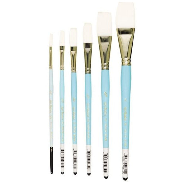 Art Basics 122 Taklon Long Flat Brushes