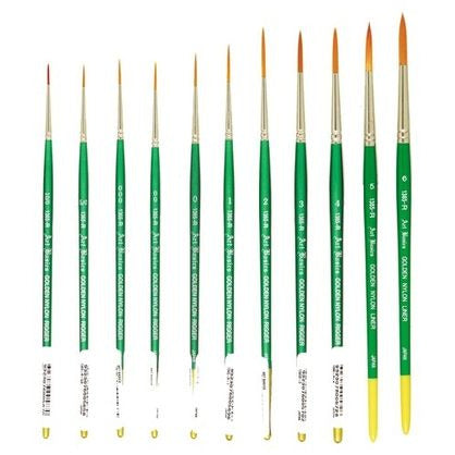 Art Basics 1365R Golden Nylon Rigger Brushes