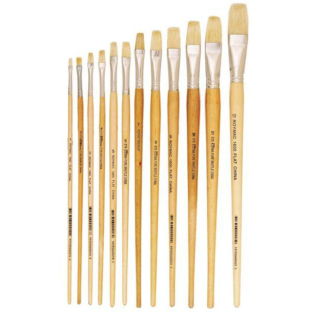 Art Basics 579 Hog Bristle Brushes - Flat