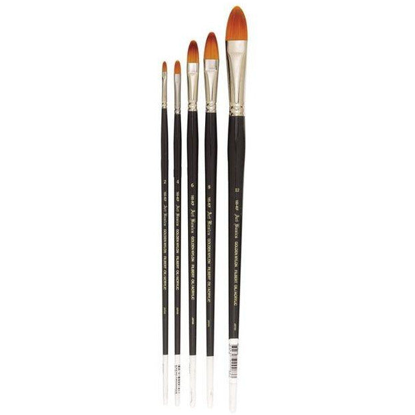 Art Basics 165KF Golden Nylon Filbert Brushes