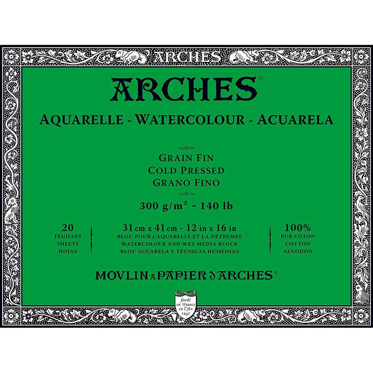 Arches Aquarelle Watercolour Block 310 x 410mm