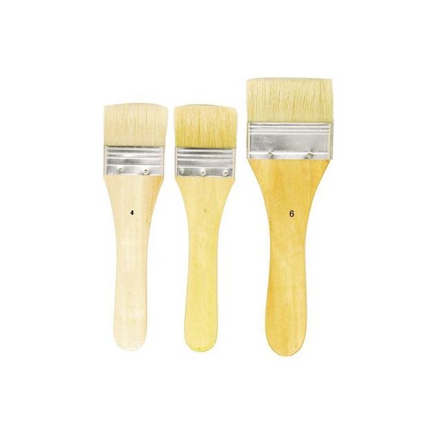 Art Basics 713F Hog Bristle Brush Flat