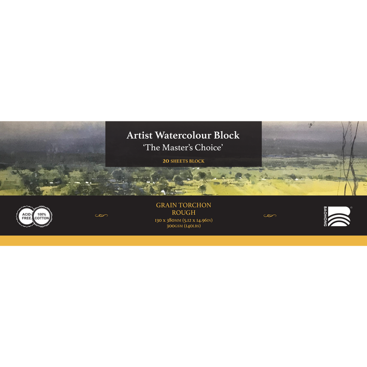 Baohong Watercolour Blocks - 130 x 380mm - Smooth / Medium / Rough
