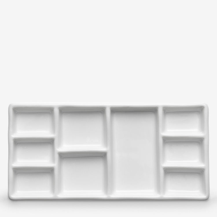 Glazed Porcelain Watercolour Palette - 9 Well