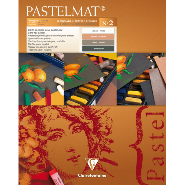 Clairefontaine Pastelmat Paper Pad 12 sheets 360gsm