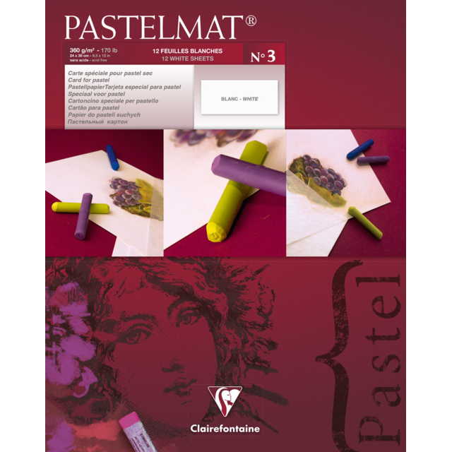 Clairefontaine Pastelmat Paper Pad 12 sheets 360gsm