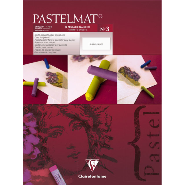 Clairefontaine Pastelmat Paper Pad 12 sheets 360gsm