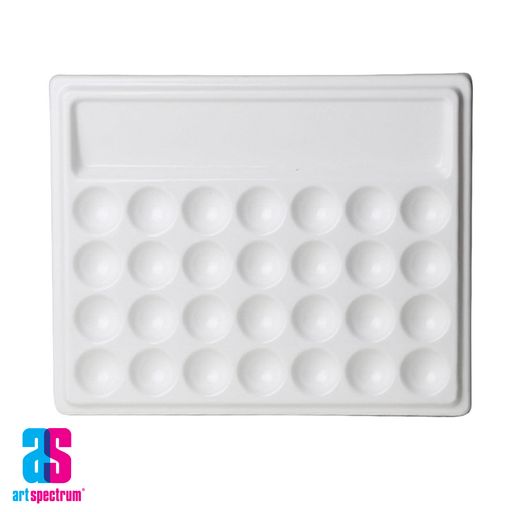 Art Spectrum Glazed Porcelain Watercolour Palette - 28 Well