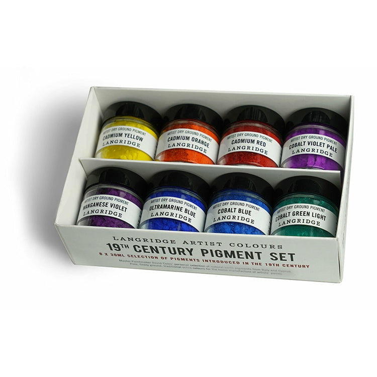 Langridge Artist Dry Ground Pigment Sets 8 x 30ml jars