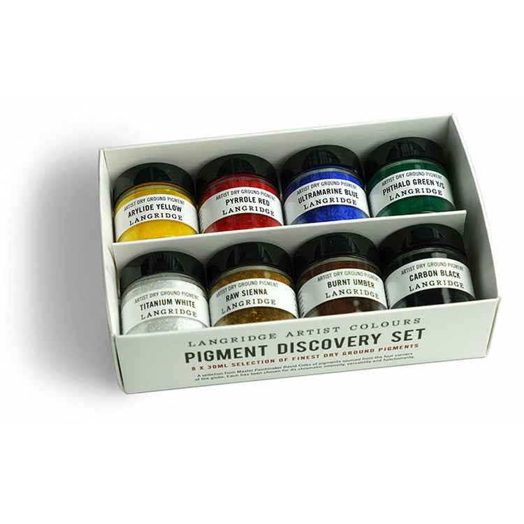 Langridge Artist Dry Ground Pigment Sets 8 x 30ml jars