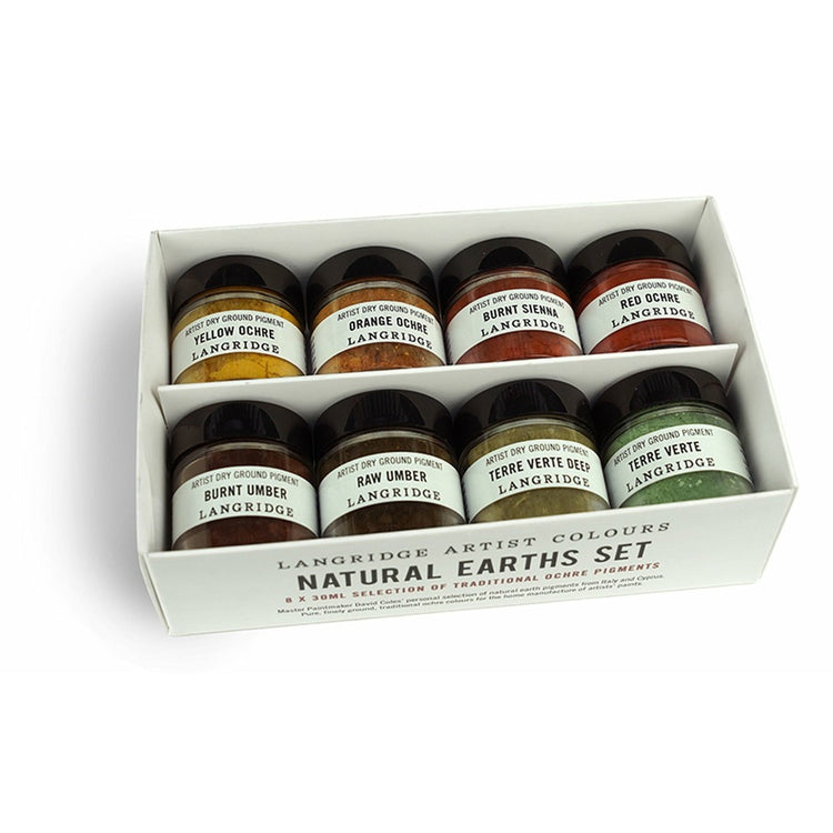 Langridge Artist Dry Ground Pigment Sets 8 x 30ml jars
