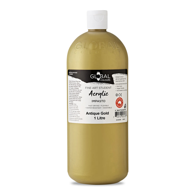 Global Fine Art Student Acrylic 1 litre - 28 Brilliant Colours