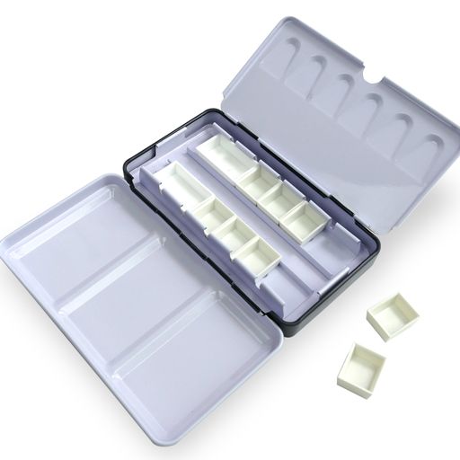 Derivan Refillable Watercolour Palette - Tin Box with 10 Pans