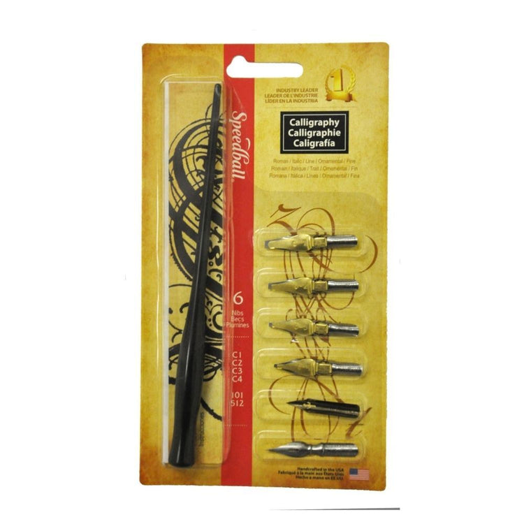 Speedball Calligraphy Pen Set (6 Nibs & Holder)