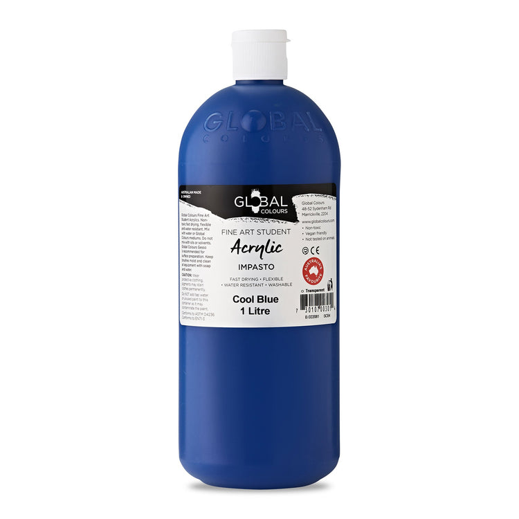 Global Fine Art Student Acrylic 1 litre - 28 Brilliant Colours