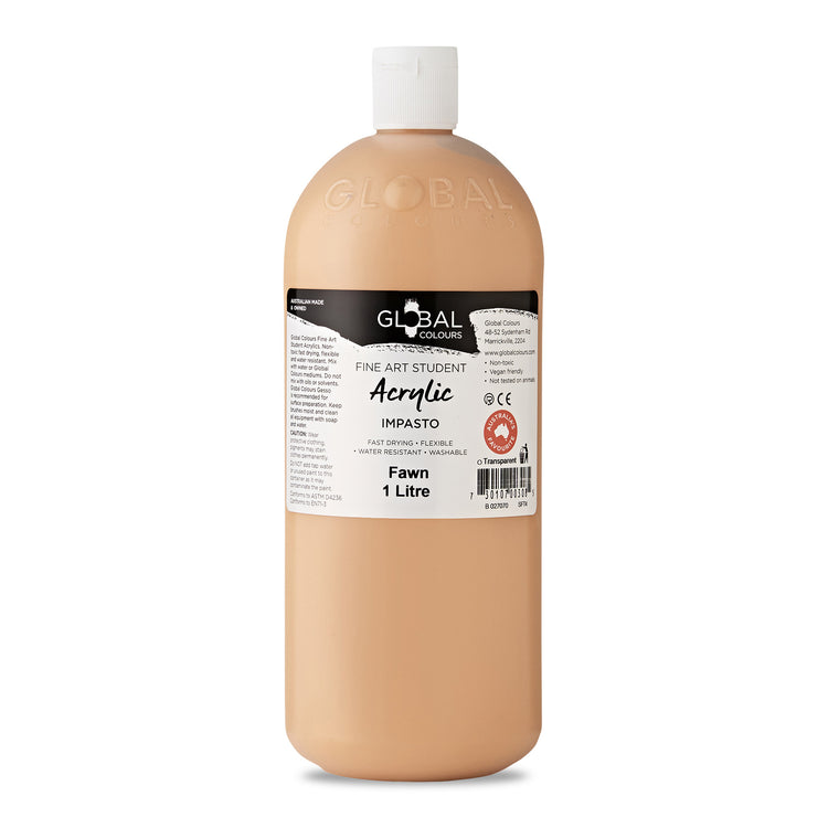 Global Fine Art Student Acrylic 1 litre - 28 Brilliant Colours