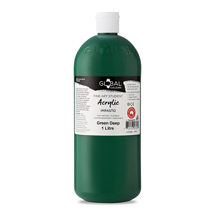Global Fine Art Student Acrylic 1 litre - 28 Brilliant Colours