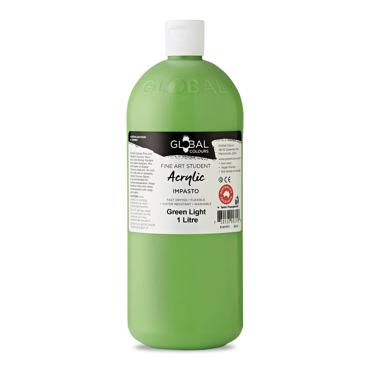 Global Fine Art Student Acrylic 1 litre - 28 Brilliant Colours