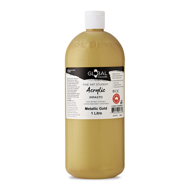 Global Fine Art Student Acrylic 1 litre - 28 Brilliant Colours