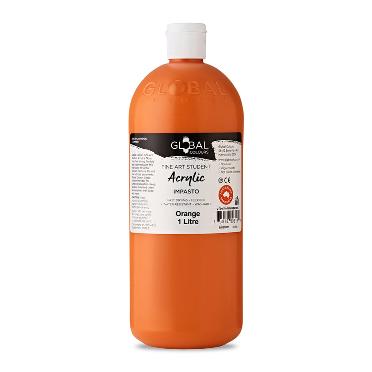 Global Fine Art Student Acrylic 1 litre - 28 Brilliant Colours