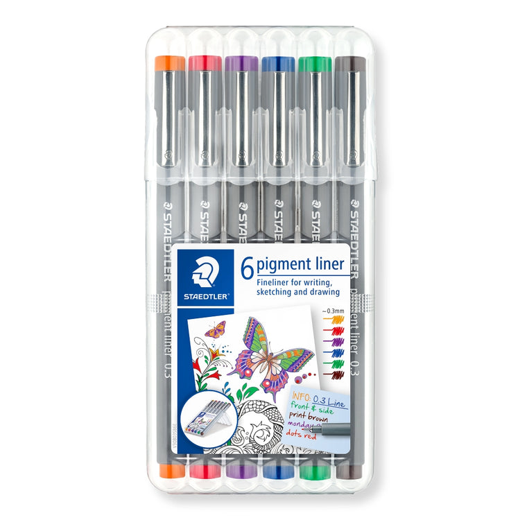 Staedtler Pigment Liner Set - 6 colours