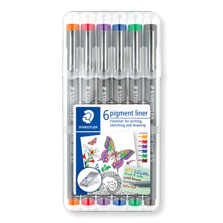 Staedtler Pigment Liner Set - 6 colours