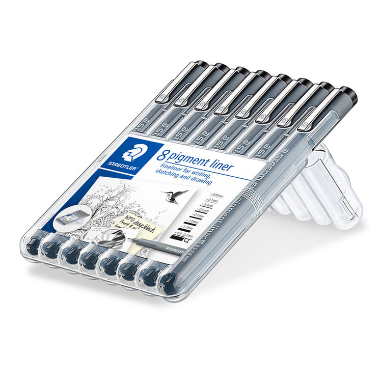 Staedtler Pigment Liner Pen Sets - Deep Black