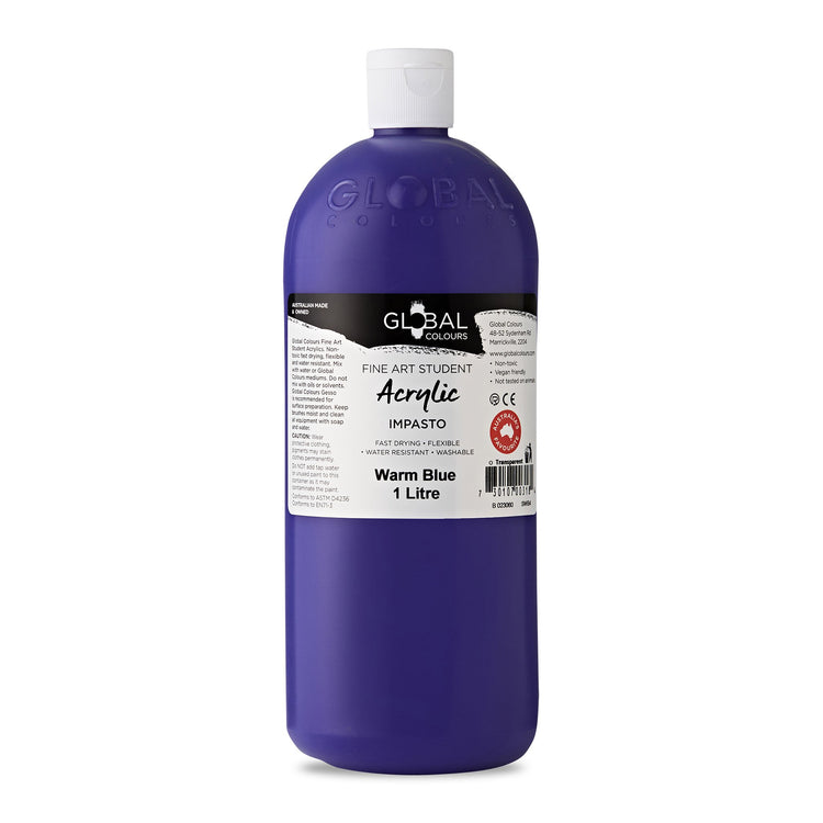 Global Fine Art Student Acrylic 1 litre - 28 Brilliant Colours