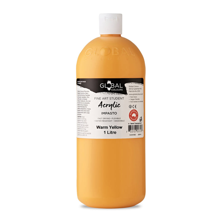 Global Fine Art Student Acrylic 1 litre - 28 Brilliant Colours