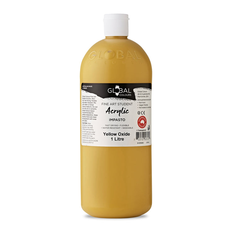 Global Fine Art Student Acrylic 1 litre - 28 Brilliant Colours