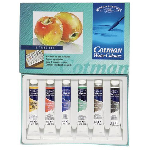 Winsor & Newton Cotman Water Colors 6 Tube Set