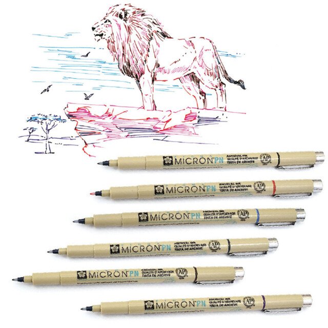 Sakura Pigma Micron PN 6 Colour Pen Set