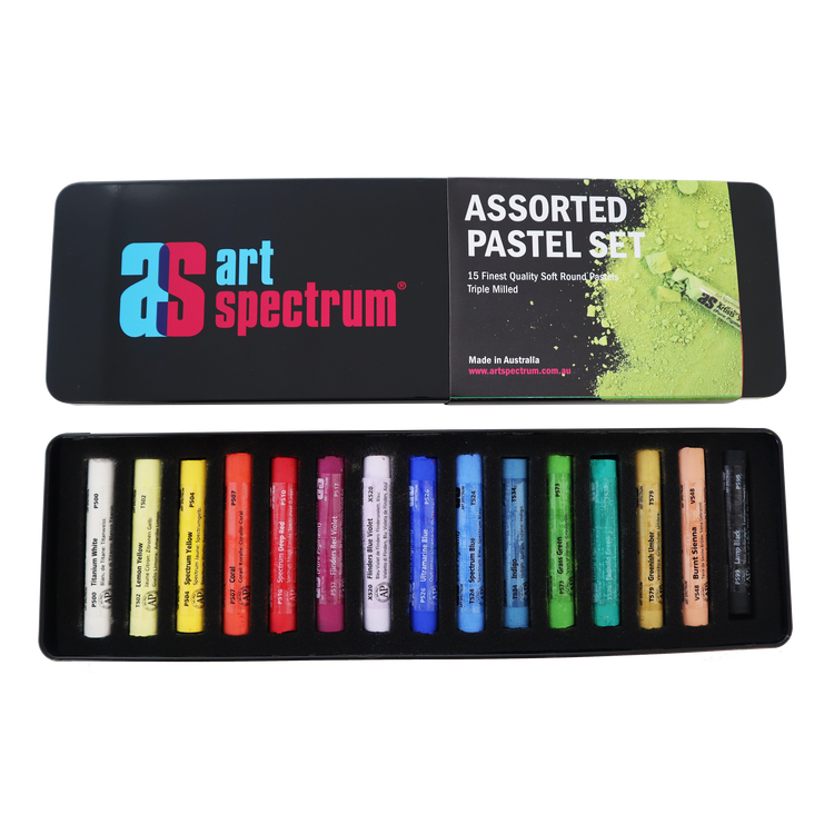 Art Spectrum Artists Soft Round Pastels - Tins of 15