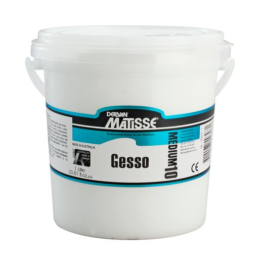 Matisse Gesso Primer White MM10 - 250ml / 500ml / 1ltr