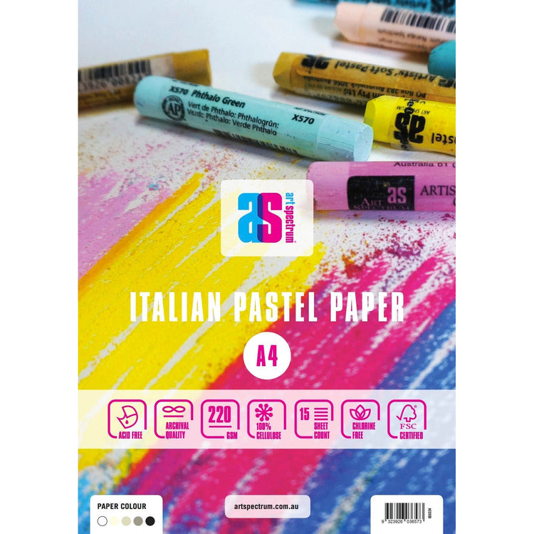 Art Spectrum Italian Pastel Paper Pad 220gsm - Assorted Grey