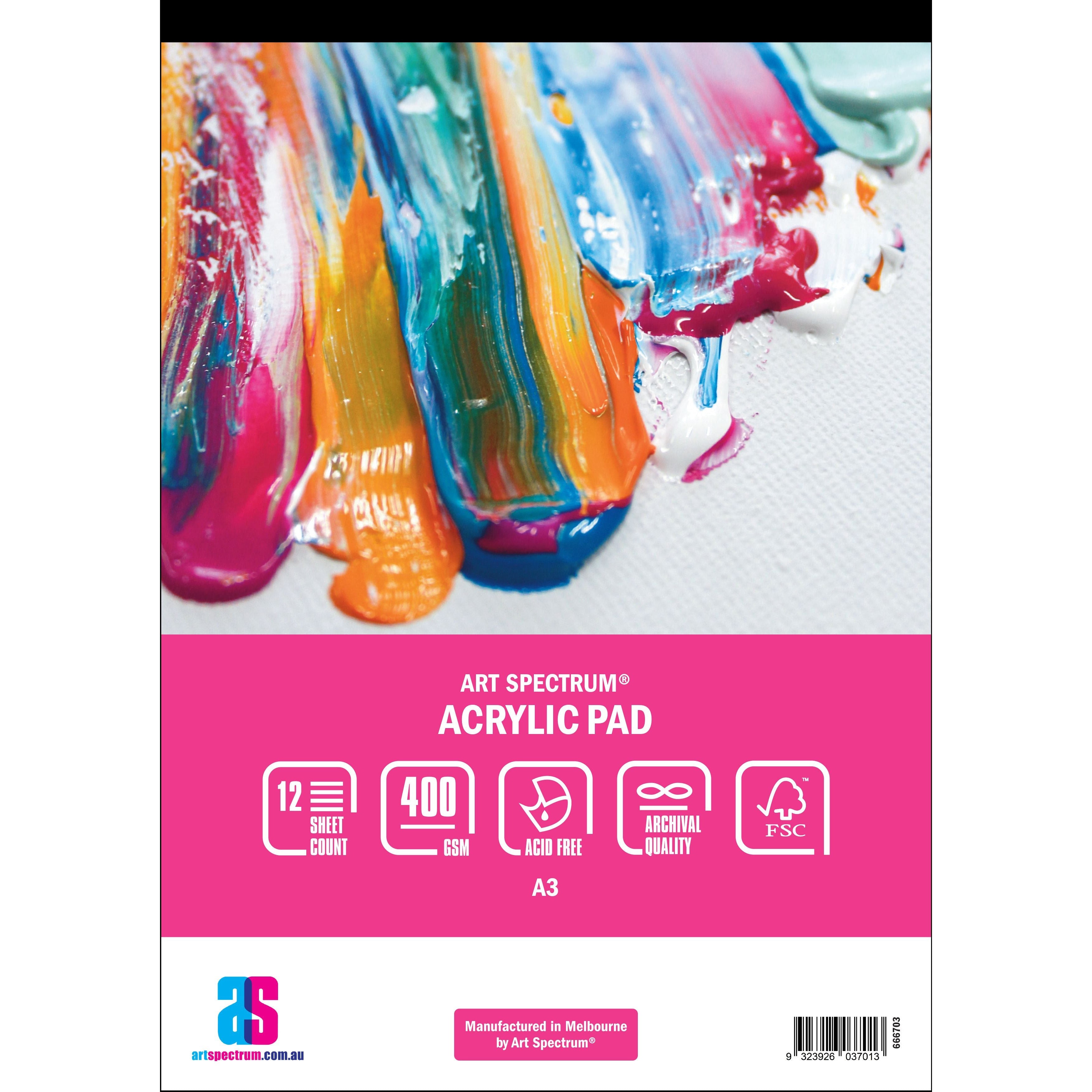 Art Spectrum Acrylic Pad 400gsm Art Parts Fine Arts Supplies