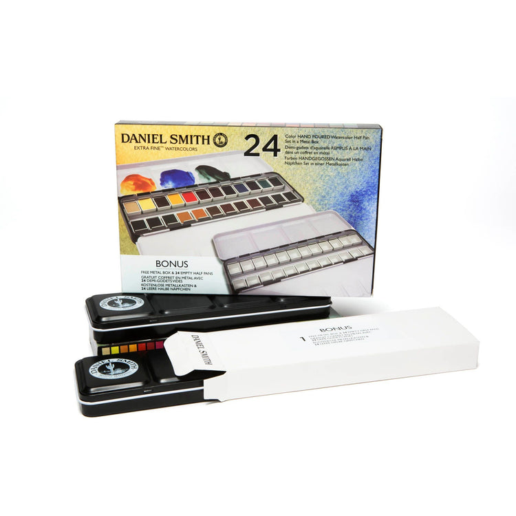 Daniel Smith Hand Poured Watercolour Sets - 12 & 24 Half Pan Sets